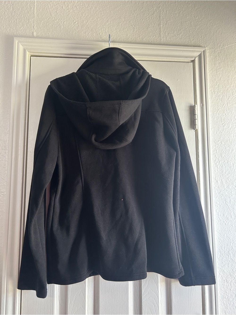 Sebby Black Double-Breasted Wool-Blend Pea Coat - Picture 3 of 4